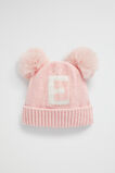 Chenille Initial Beanie  E  hi-res