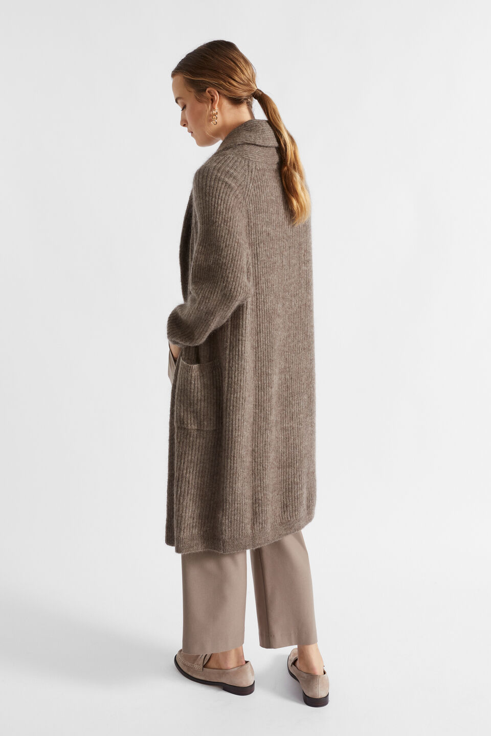 Mohair Blend Rib Cardigan  Hazel Marle