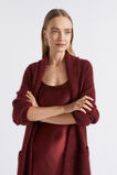 Mohair Blend Rib Cardigan  Sangria Marle  hi-res
