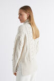 Pom Pom Braid Roll Neck Knit  Oat Marle  hi-res