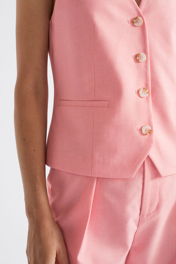 Tailored Vest  Pale Peony Crossdye  hi-res