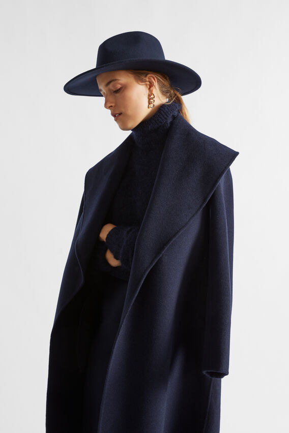 Wide Brim Wool Fedora  Midnight Sky  hi-res