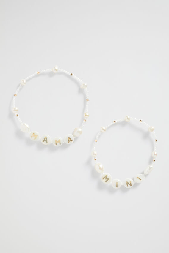 Mama and Mini Bracelet  Pearl  hi-res