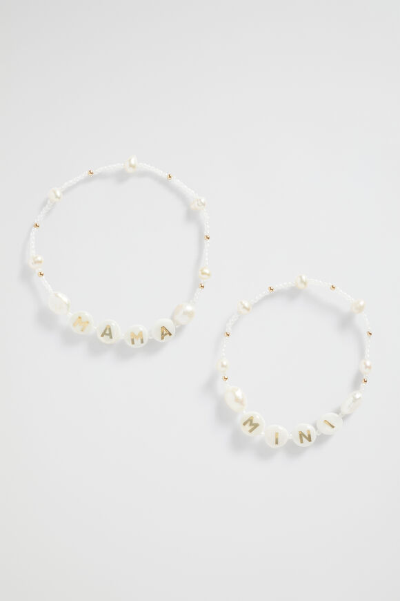 Mama and Mini Bracelet  Pearl  hi-res