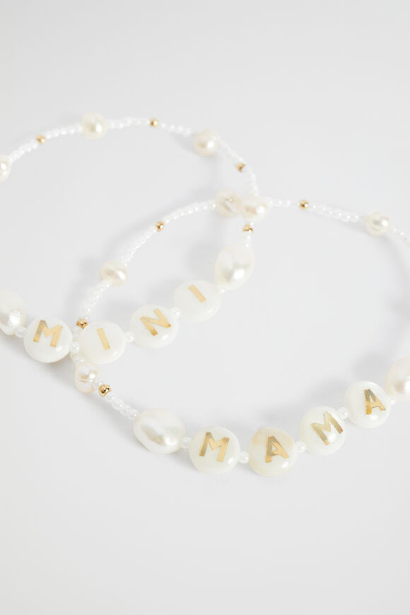 Mama and Mini Bracelet  Pearl  hi-res