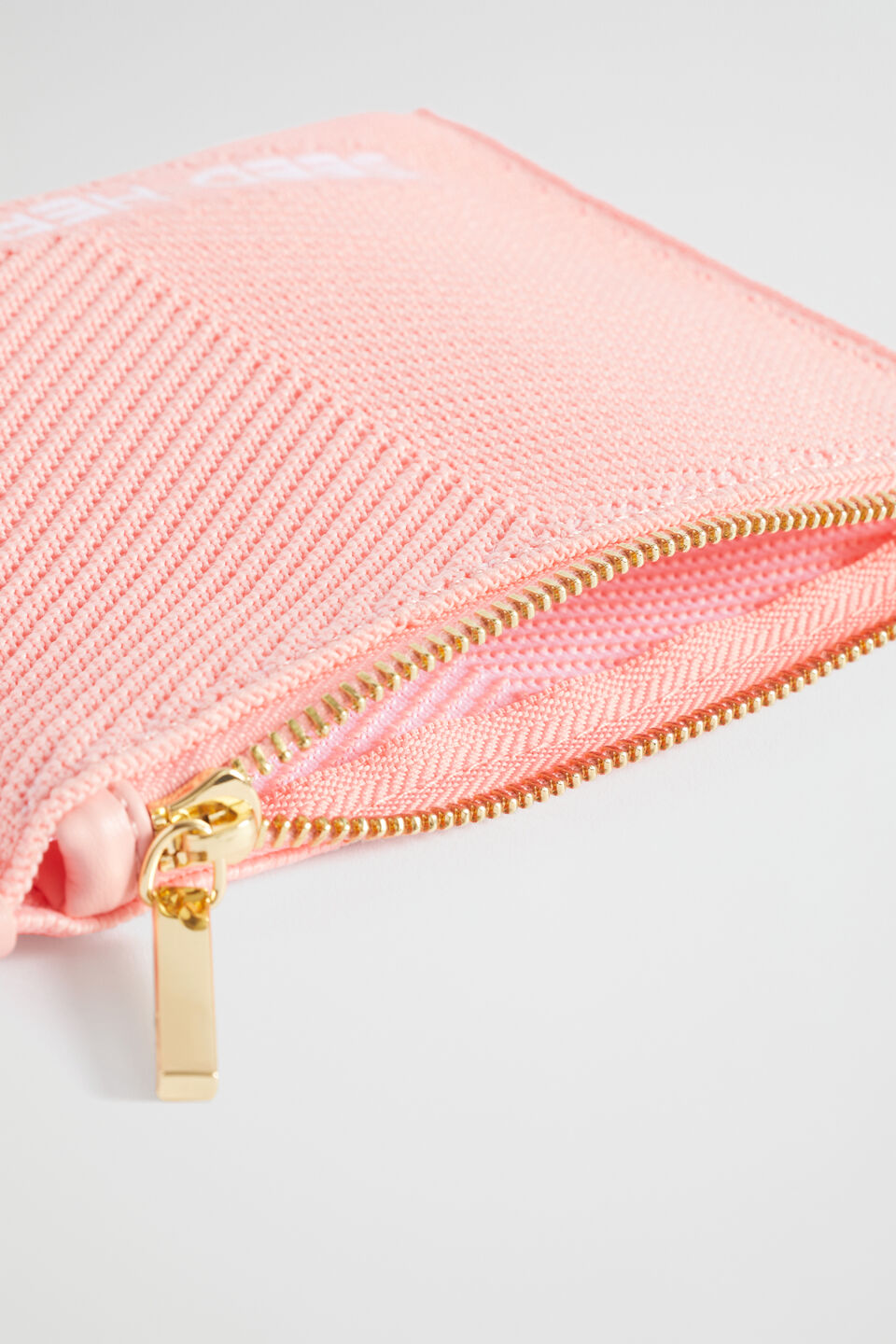 Knitted Logo Pouch  Pale Peony