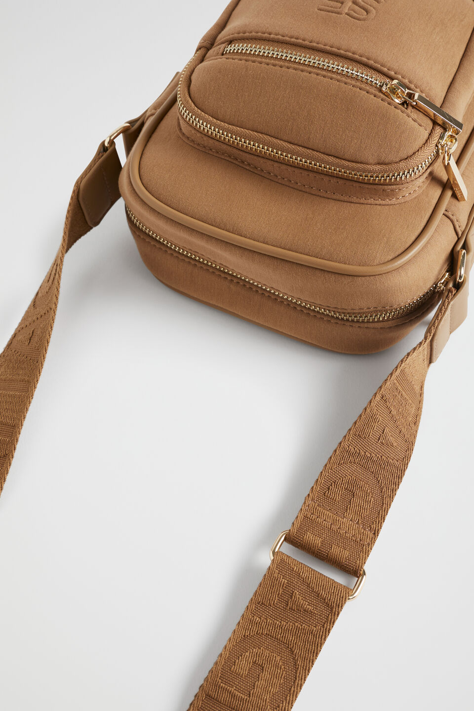 Logo Jersey Camera Bag  Deep Brass