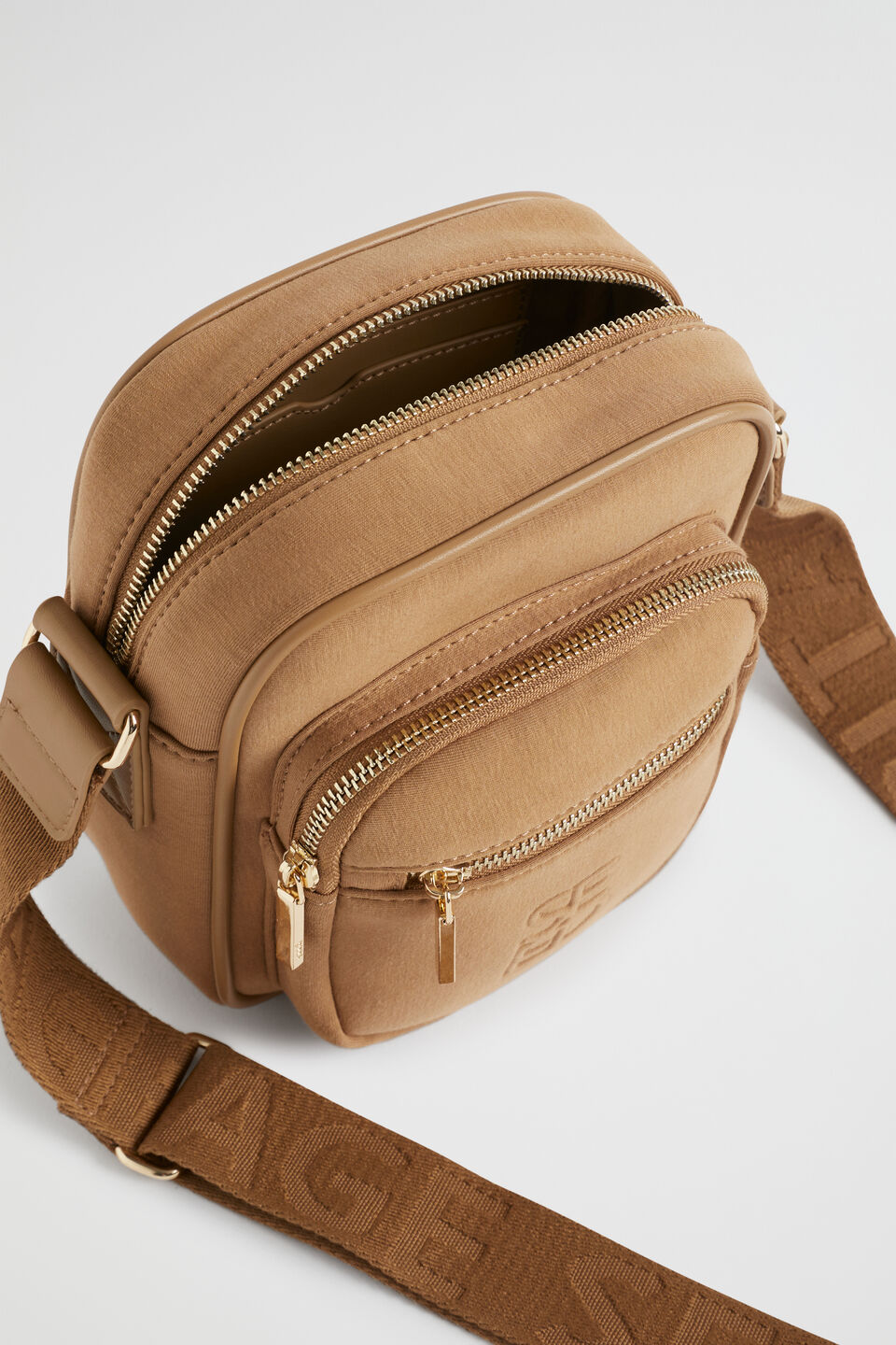 Logo Jersey Camera Bag  Deep Brass