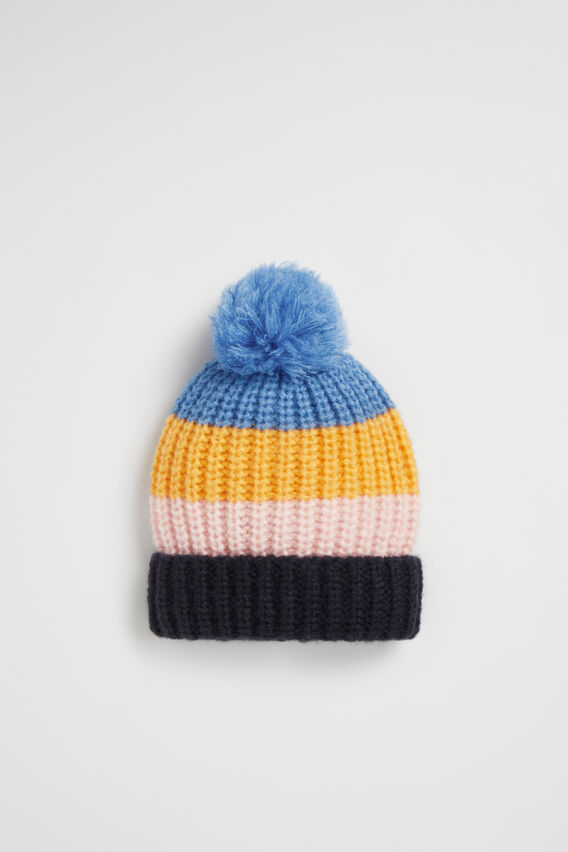 Colour Block Beanie  Multi  hi-res