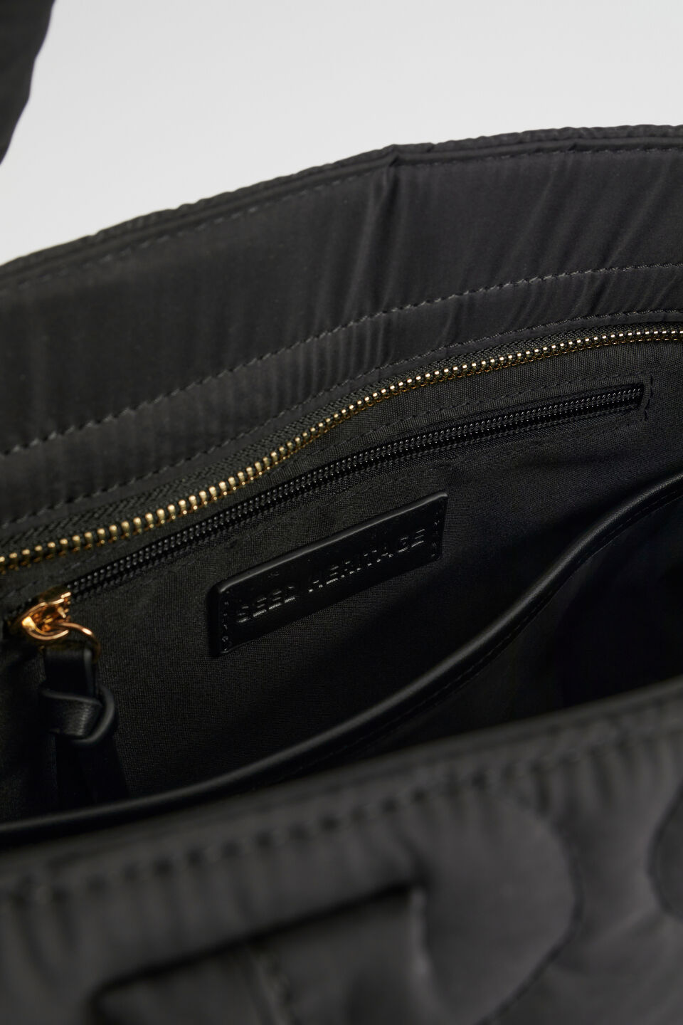 Quilted Tote  Black