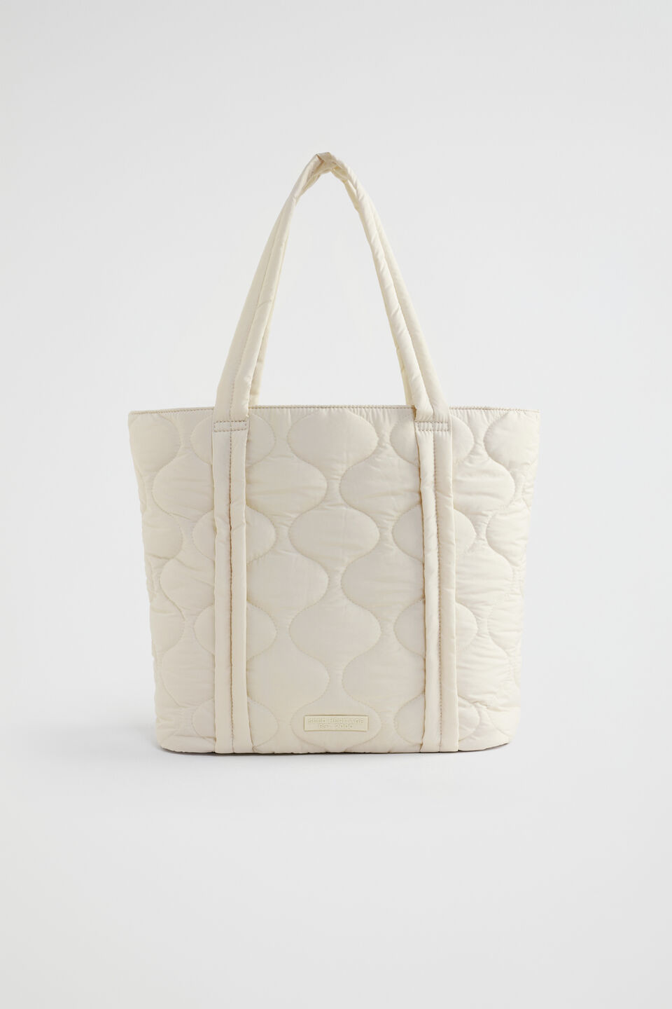 Quilted Tote  Vanilla Cream