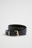 Celeste Narrow Leather Belt  Black  hi-res