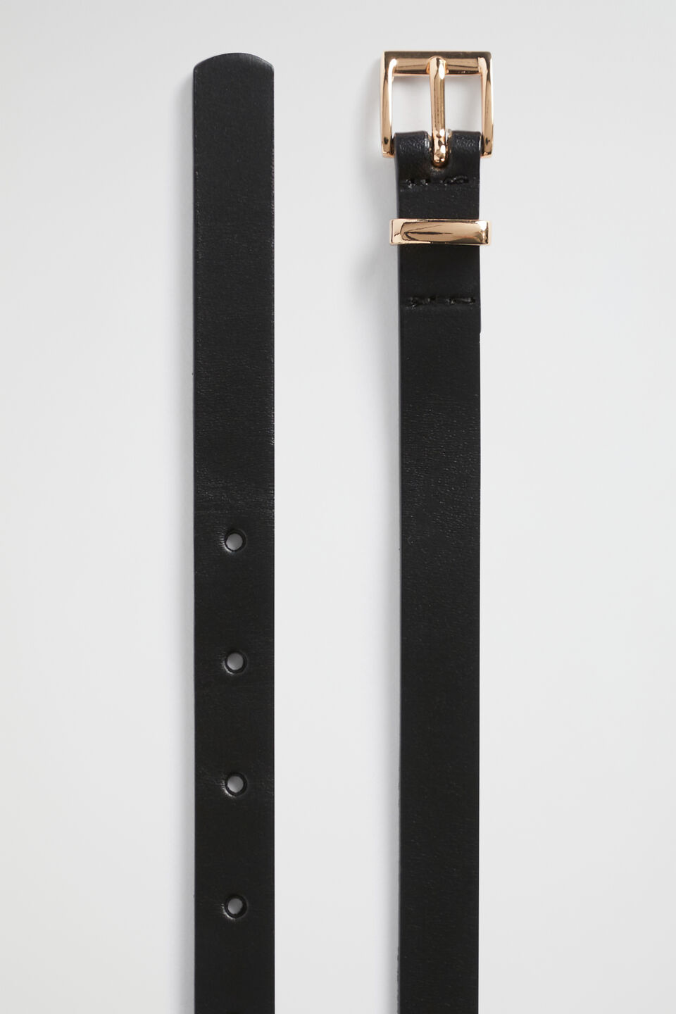 Celeste Narrow Leather Belt  Black  hi-res