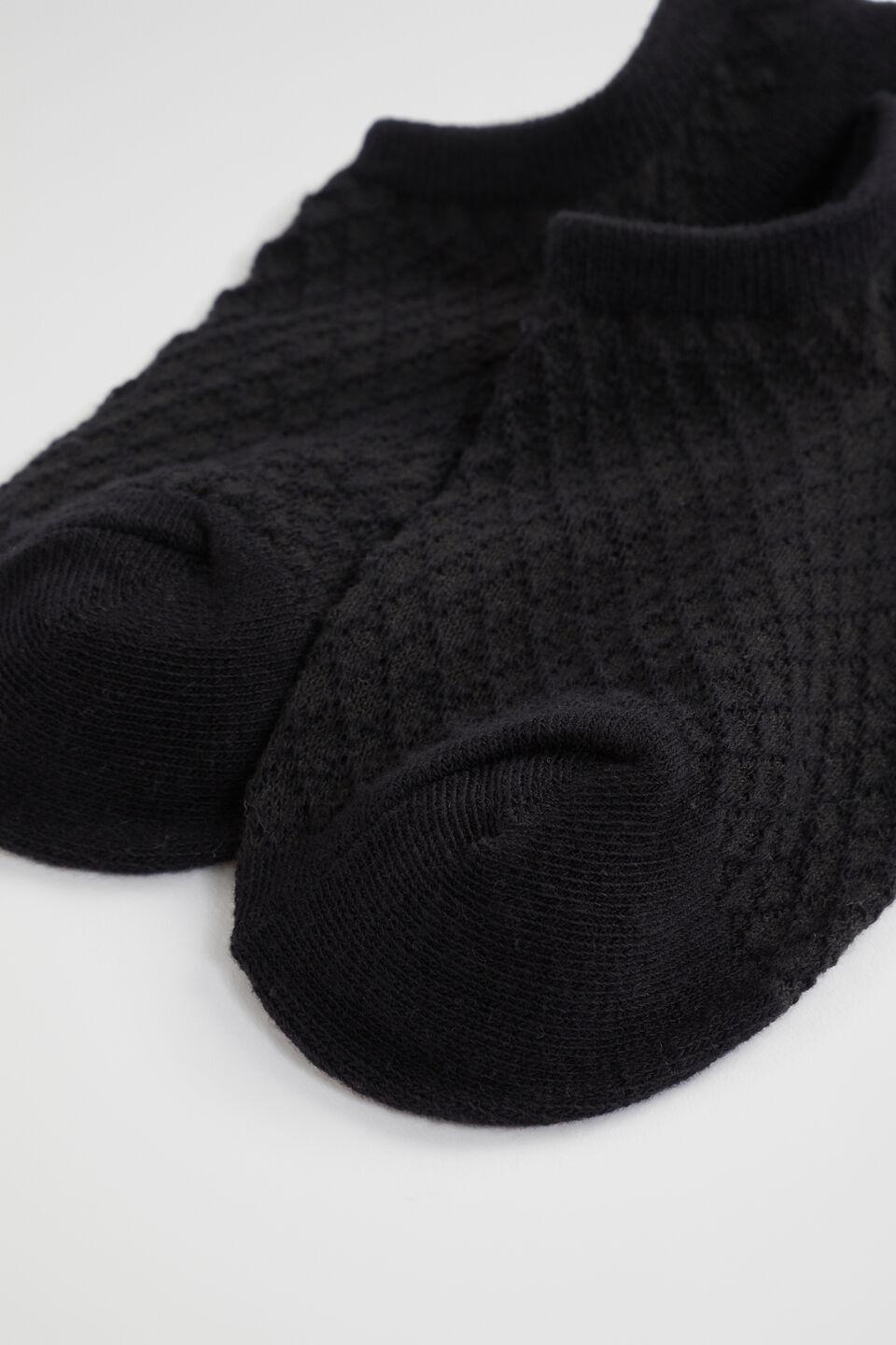 Jacquard Sneaker Sock  Black