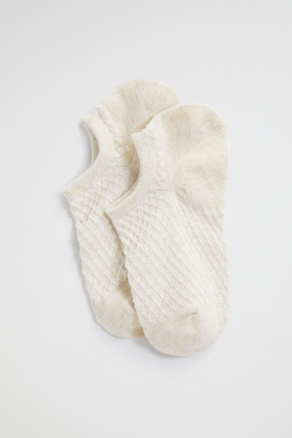 Jacquard Sneaker Sock  Oatmeal