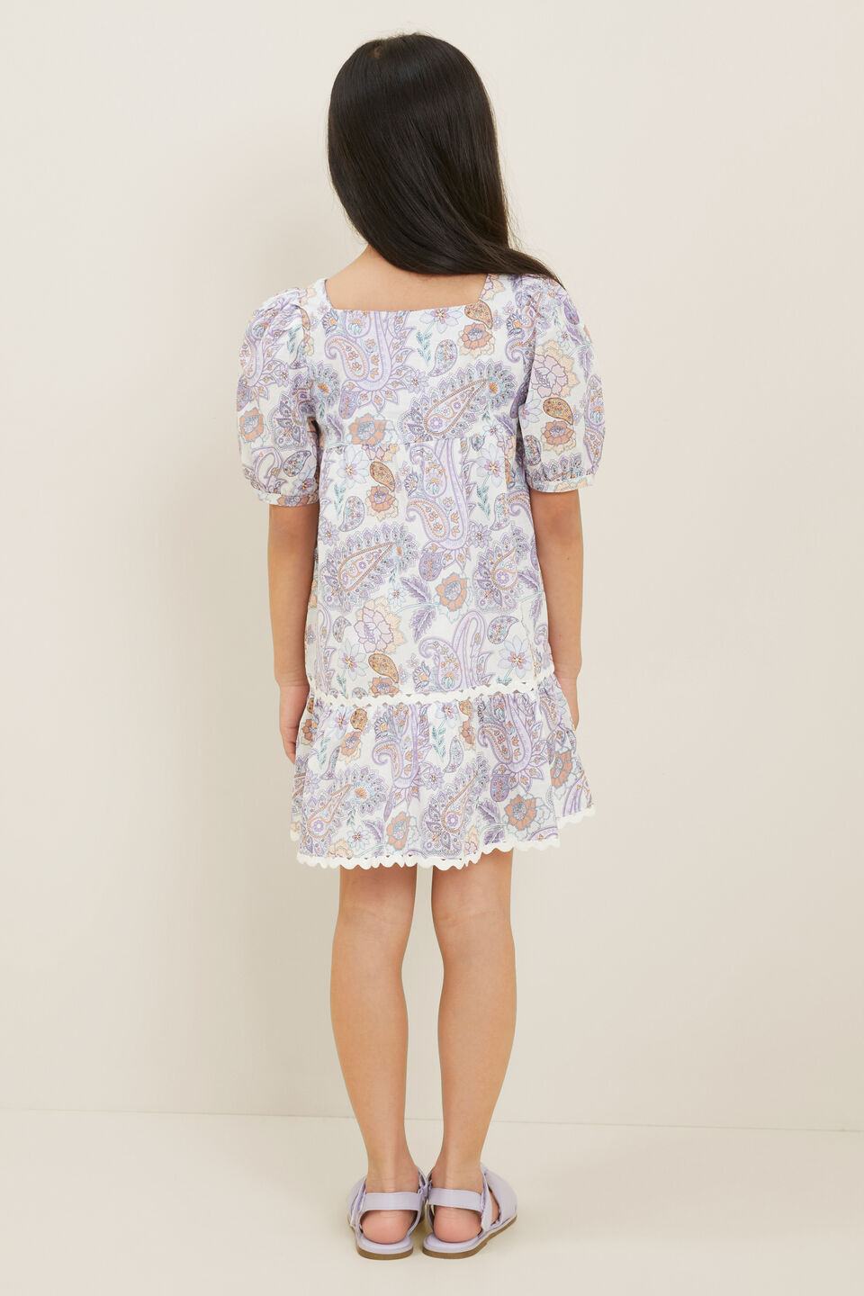 Mini Paisley Dress  Violet