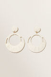 Raffia Circle Earrings  Cloud Cream  hi-res