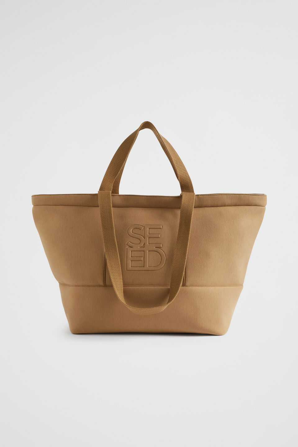 Seed Logo Jersey Overnight Bag  Deep Brass
