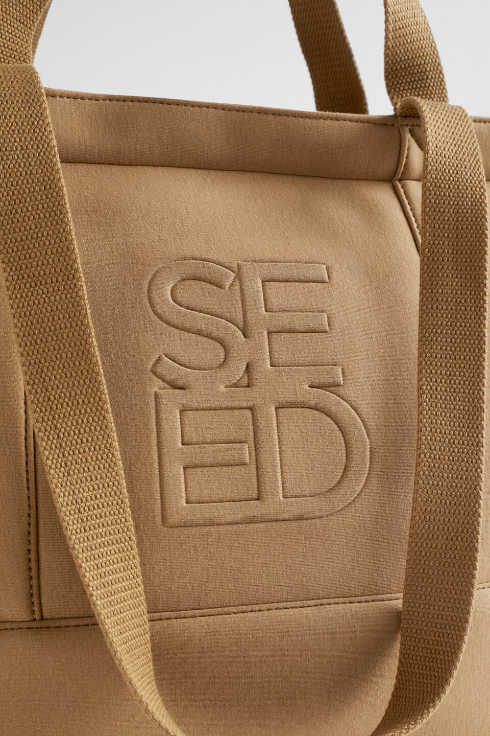 Seed Logo Jersey Overnight Bag  Deep Brass