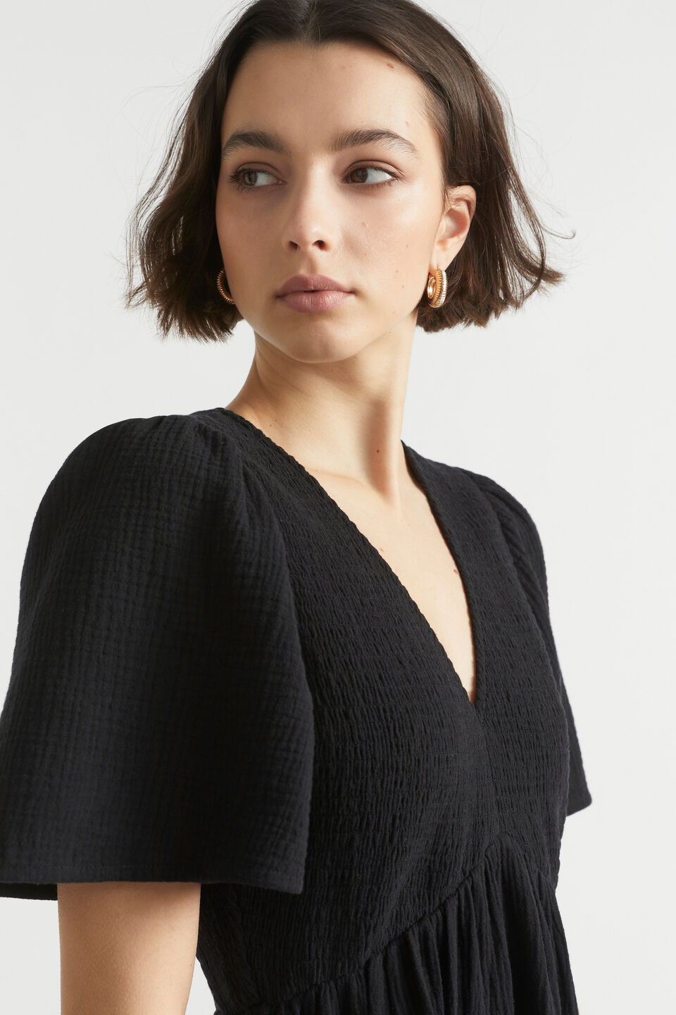 Cheesecloth Shirred Mini Dress Seed Heritage