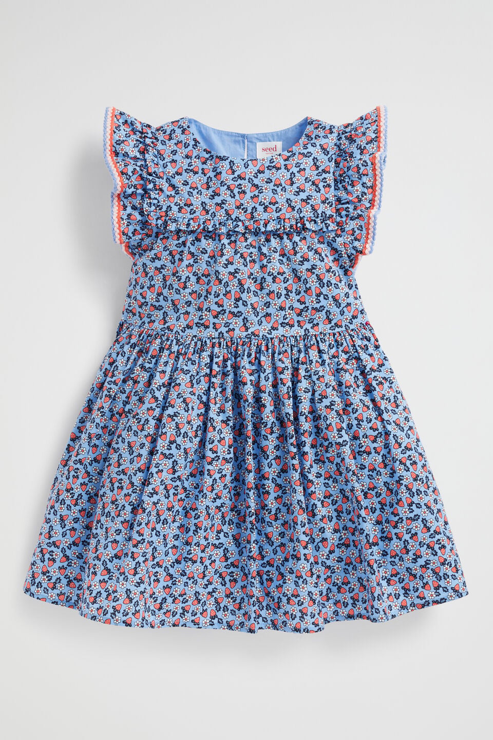 Crochet Trim Ditsy Floral Dress