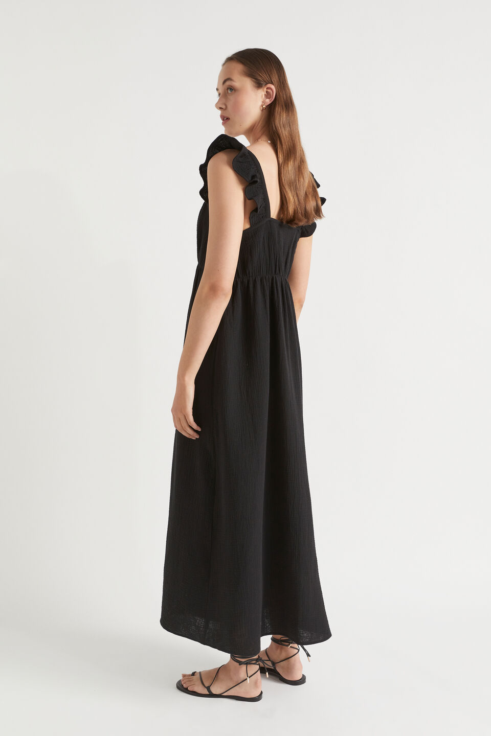 Cheesecloth Frill Detail Maxi Dress Seed Heritage