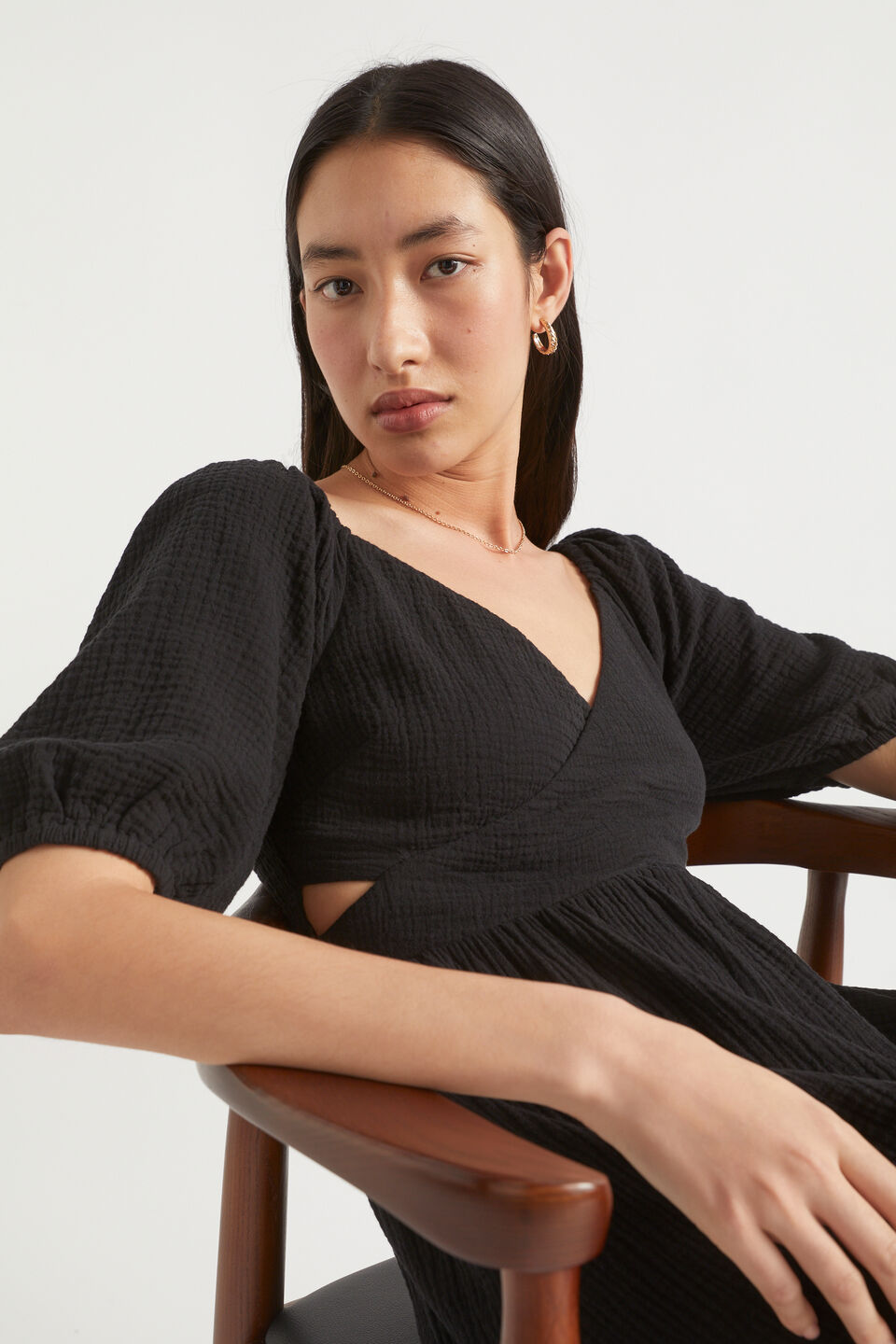 Cheesecloth Cross Front Maxi Dress Seed Heritage