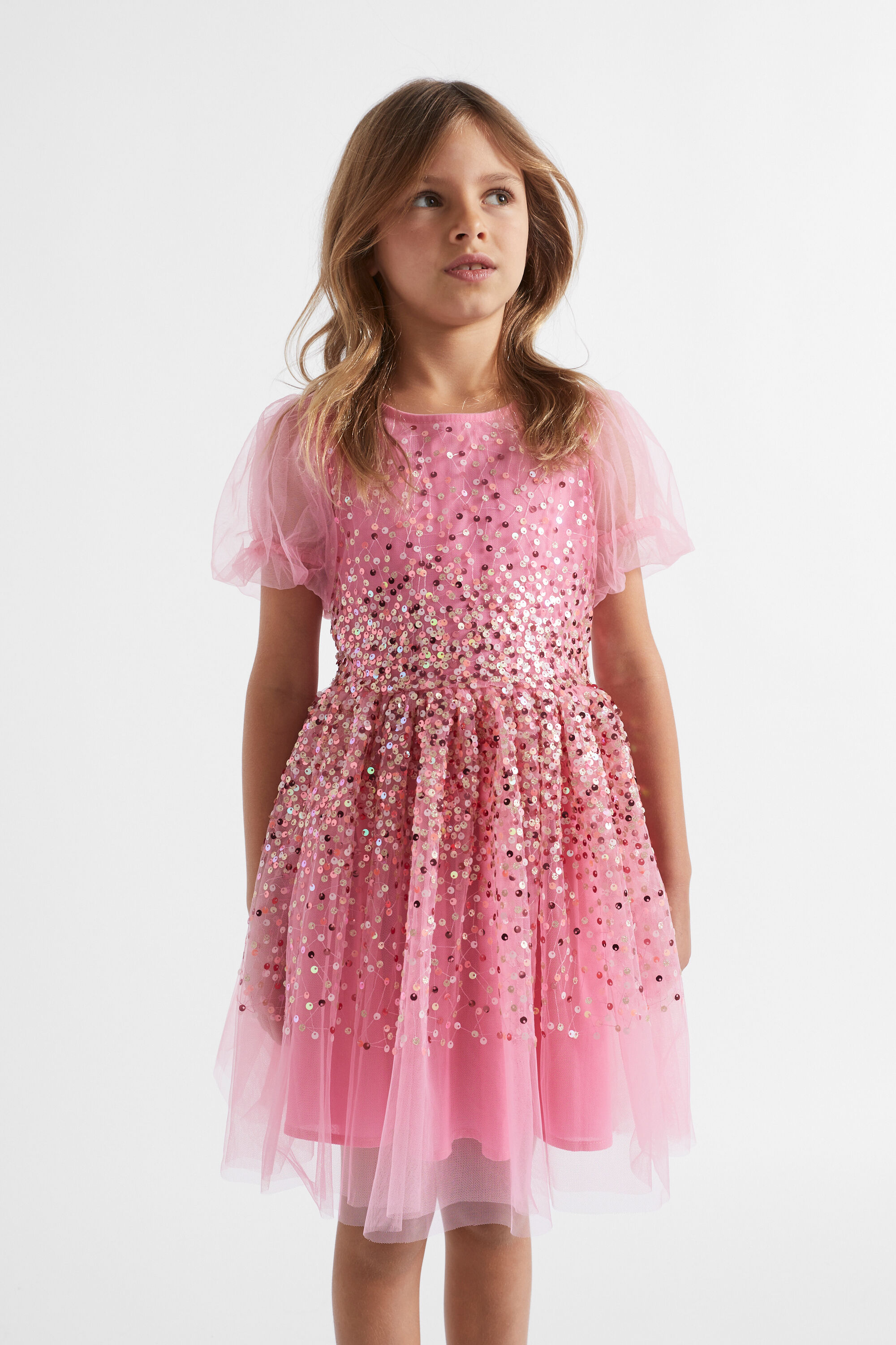 Baby Girl Glitter Sparkling Pink Tutu Dress