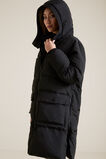 Zipper Puffer Jacket  Black  hi-res