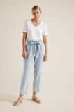V Neck Linen Tee  Whisper White  hi-res