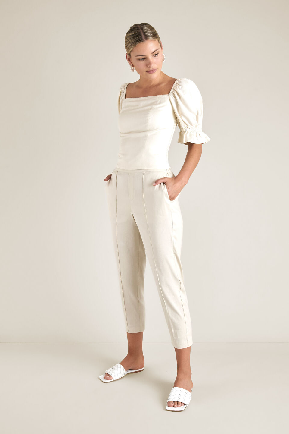 Slim Pintuck Pant  