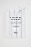 Alba Standard Pillowcase  Black Stripe  hi-res
