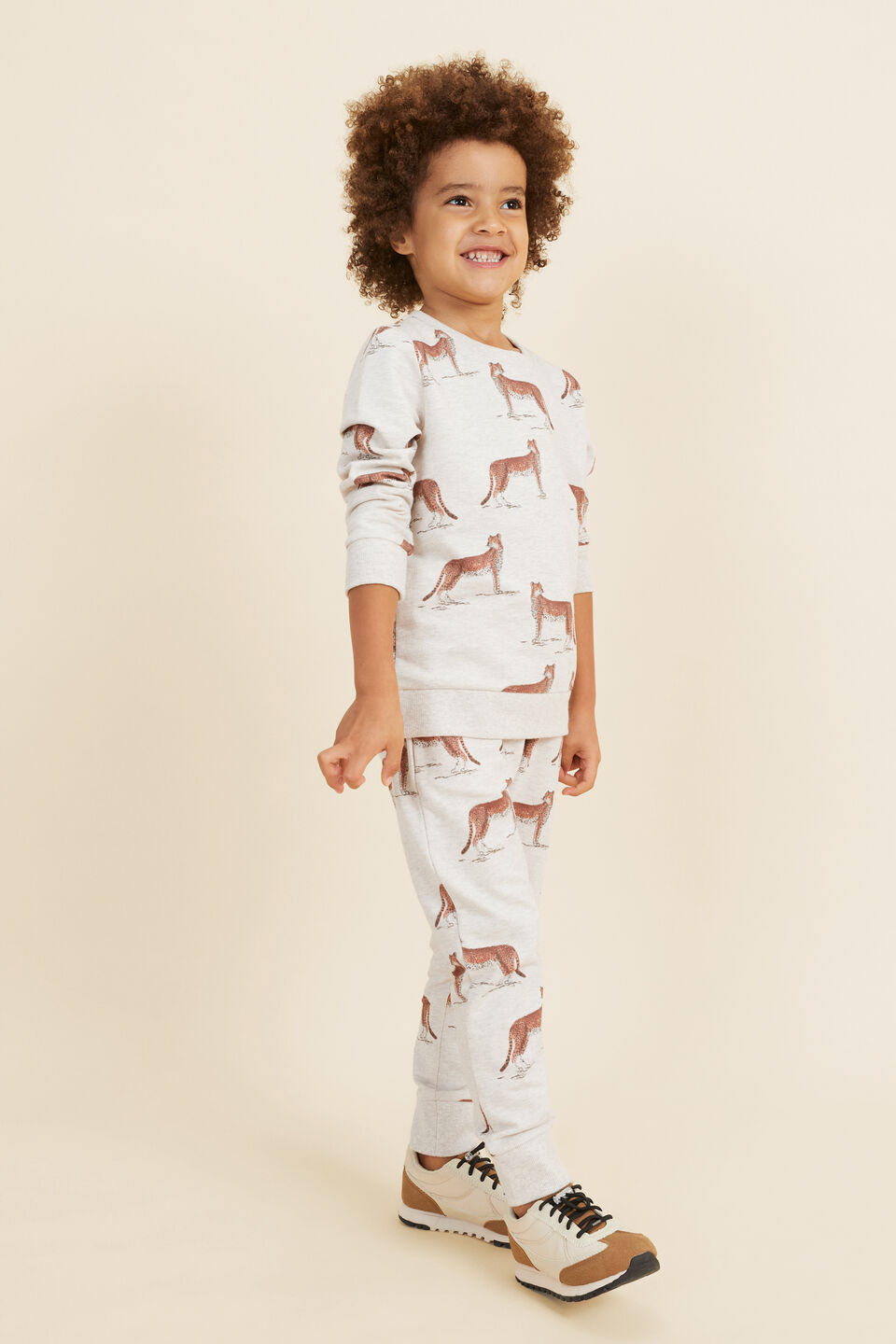 Leopard Trackpant  Frost Marle