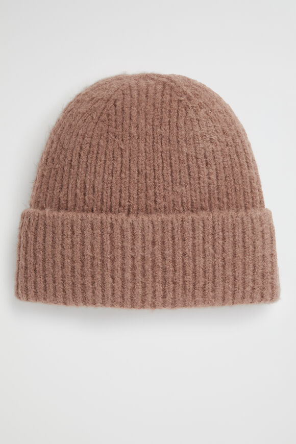 Rib Beanie  Cocoa  hi-res