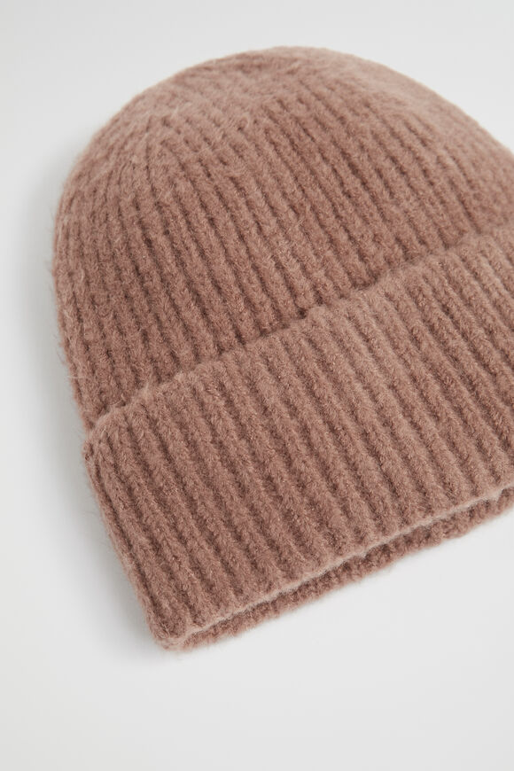 Rib Beanie  Cocoa  hi-res