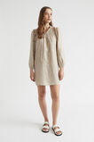 Shirred Babydoll Mini Dress  Soft Mink  hi-res