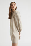 Shirred Babydoll Mini Dress  Soft Mink  hi-res