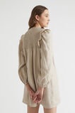 Shirred Babydoll Mini Dress  Soft Mink  hi-res
