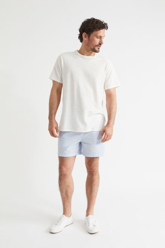 Mens Stripe Short  Powder Blue  hi-res