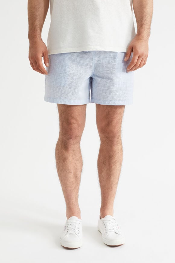 Mens Stripe Short  Powder Blue  hi-res