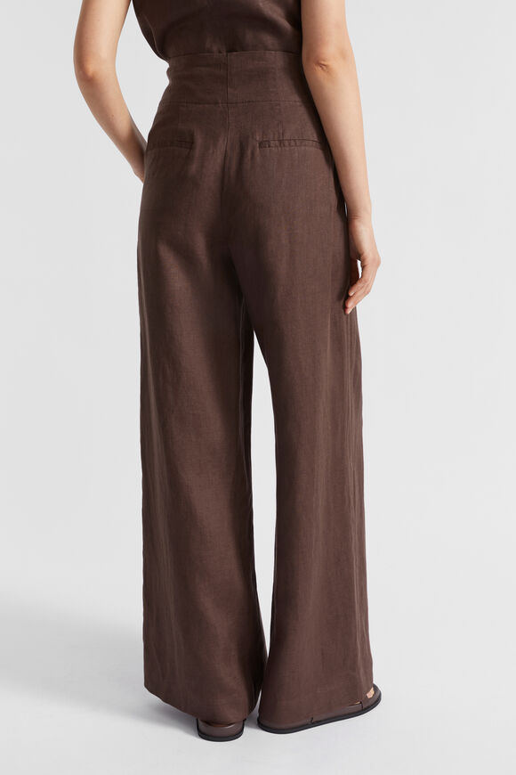 Core Linen Waisted Pant  Deep Raisin  hi-res