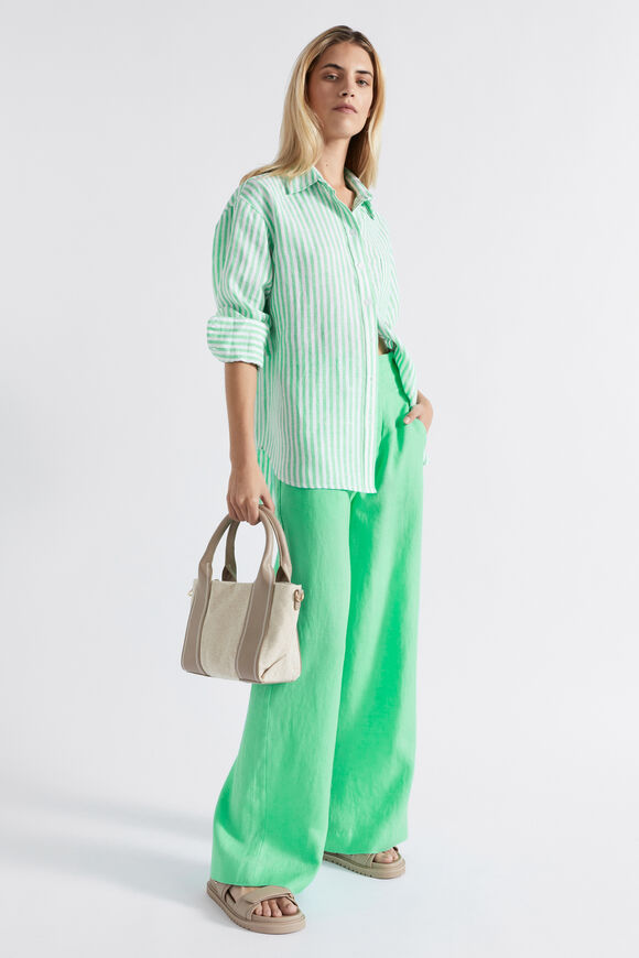 Core Linen Waisted Pant  Key Lime  hi-res