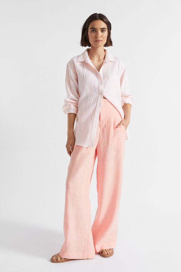 Core Linen Waisted Pant  Tulip Pink Crossdye  hi-res