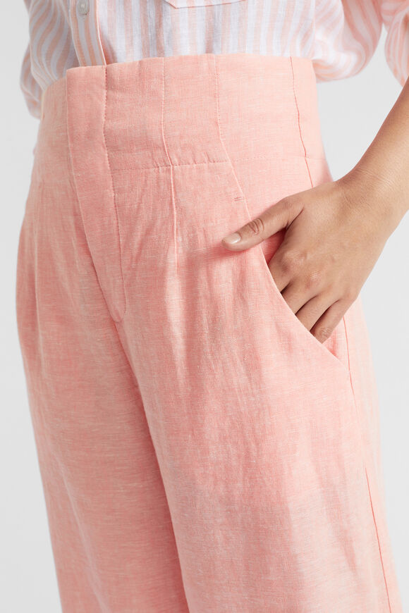 Core Linen Waisted Pant  Tulip Pink Crossdye  hi-res