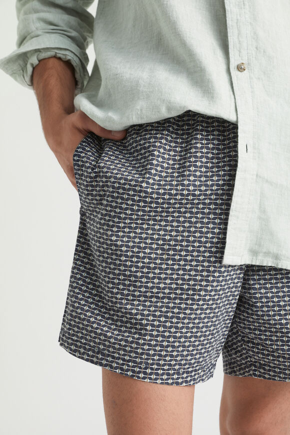 Mens Geo Beach Short  Midnight Blue  hi-res