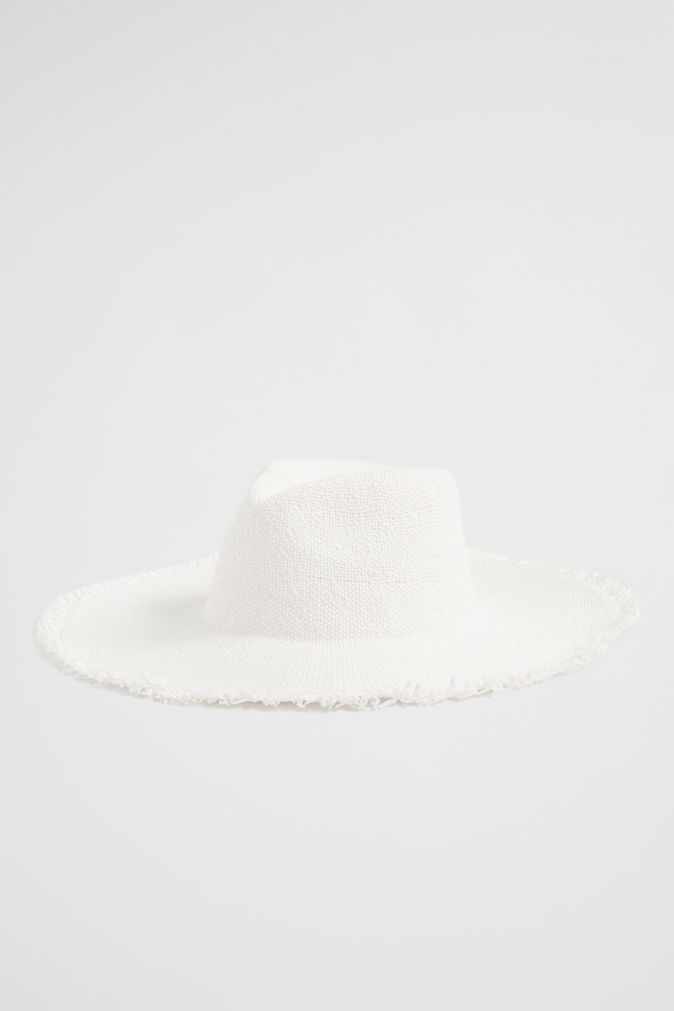 Essential Wide Brim Panama  White