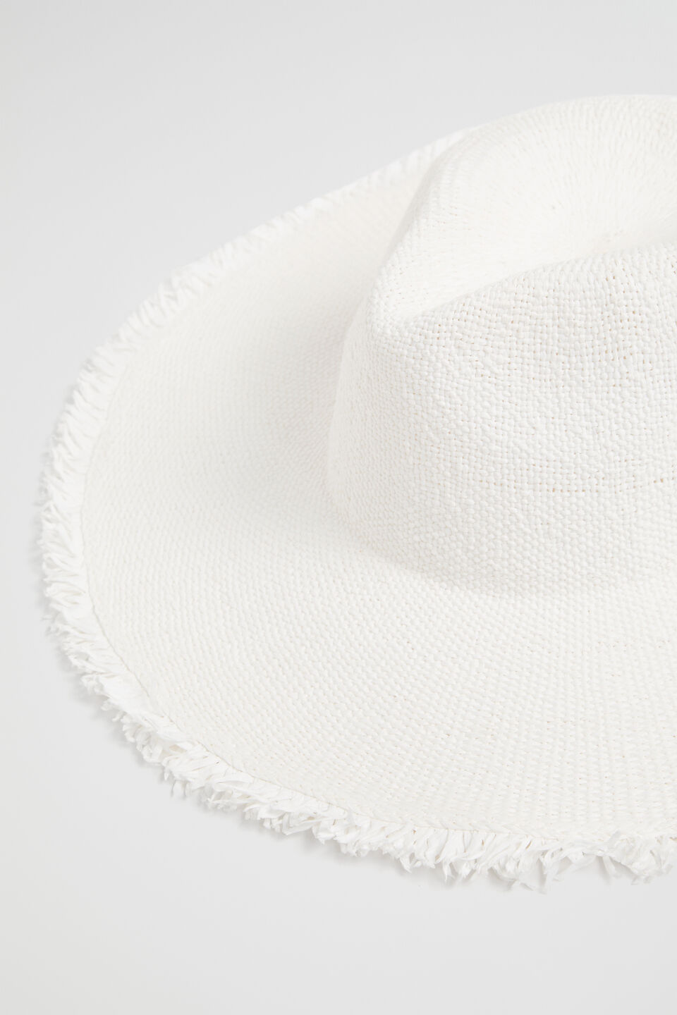 Essential Wide Brim Panama  White