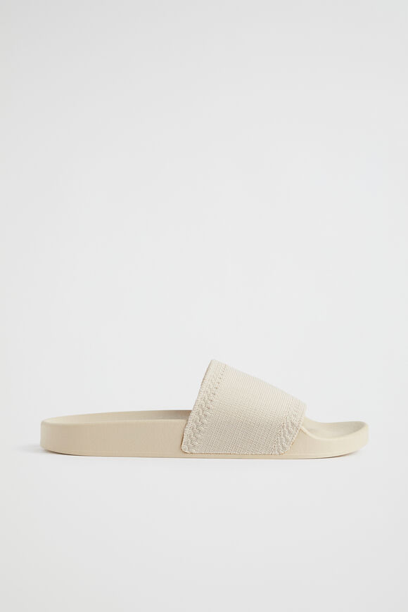Seed Knit Pool Slide  Sand  hi-res