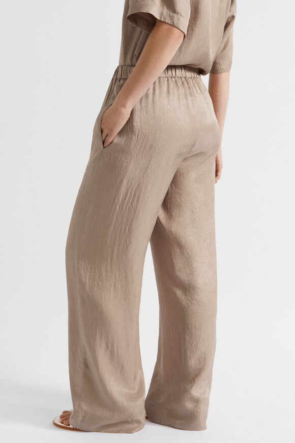 Satin Wide Leg Trouser  Cookie  hi-res