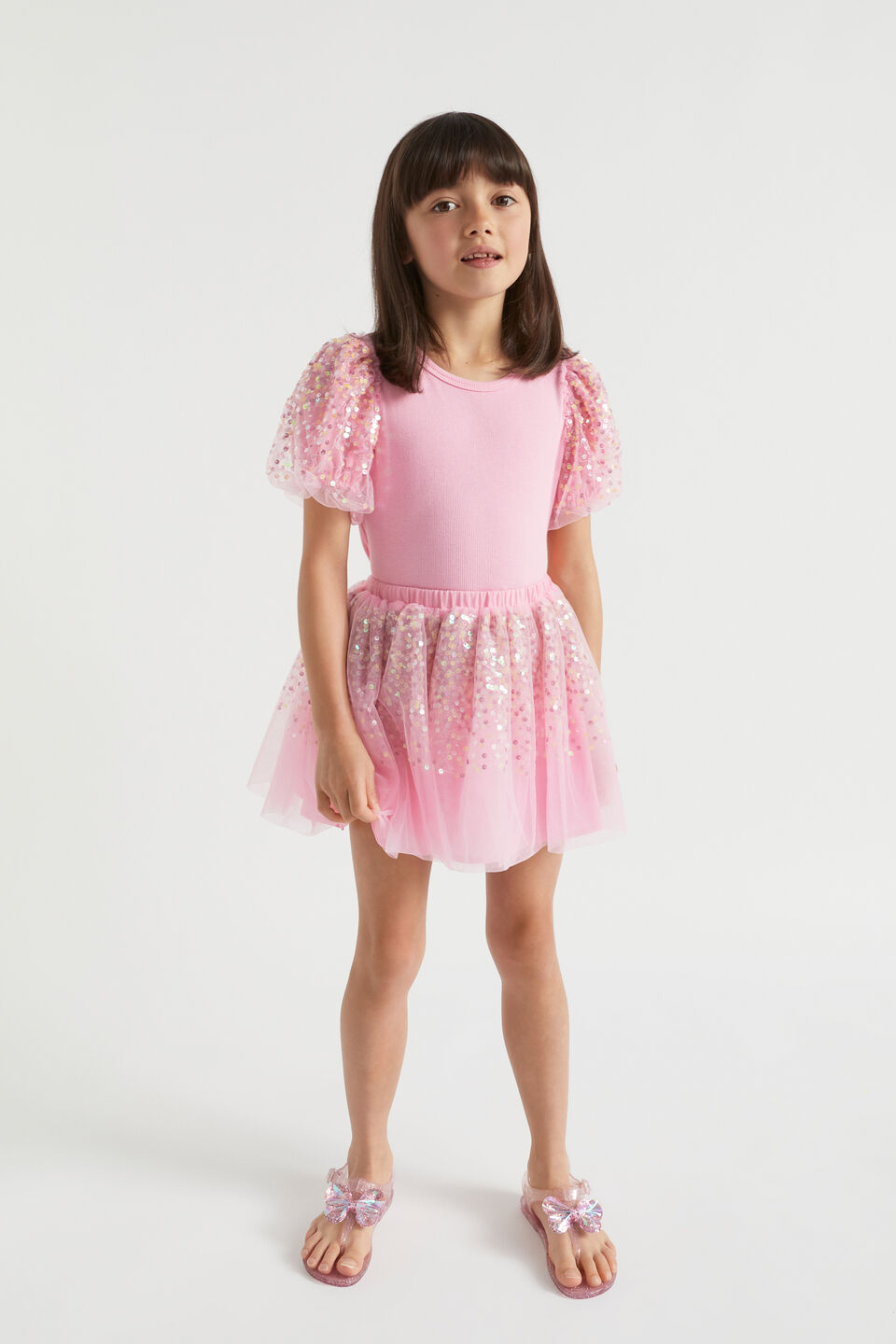 Sequin Tutu Skirt  Sherbet
